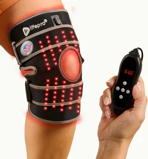LifePro Red Light Therapy Knee Brace - Portable Infrared Device for Pain Relief, Stiffness, and Recovery - Ideal Knee Massager for Athletes and Active Lifestyles