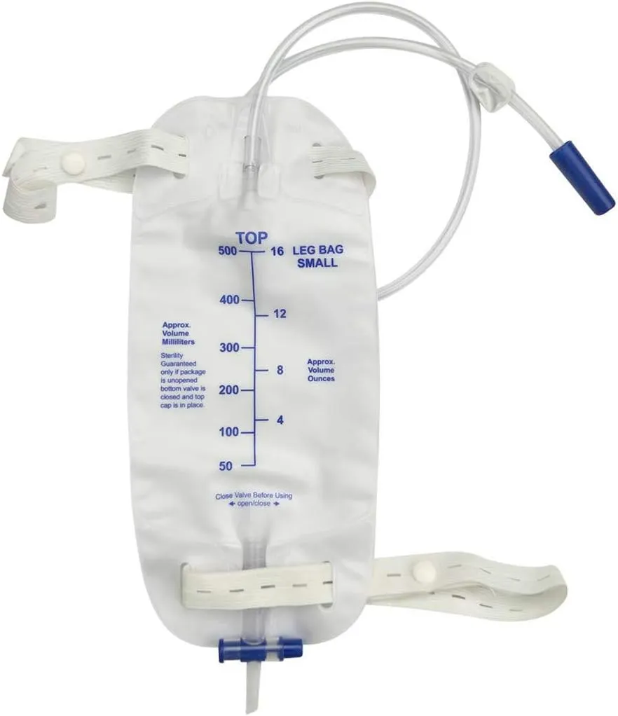 Lifevv 4-Pack Urinary Drainage Bag Leg Bag with Anti-Reflux Chamber,External catheters(19oz，500ml)