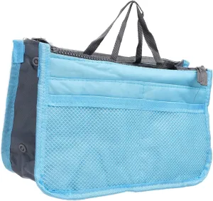 LIFKOME Elegant Double Zipper Handbag Foldable High Capacity Wash Bag Toiletries Holder for Travel Everyday Use