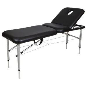 Lightweight Aluminium Portable Bed - Black