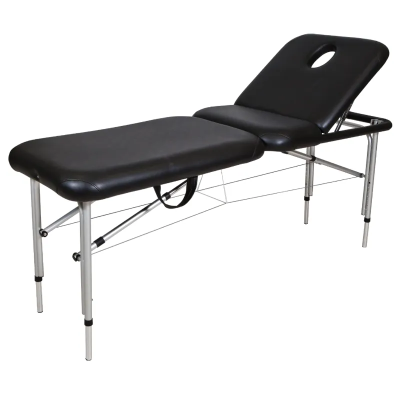 Lightweight Aluminium Portable Bed - Black
