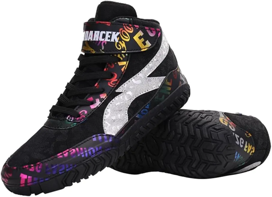 Lightweight and Breathable Wrestling Shoes Boxing Shoes for Little Kid and Big Kid