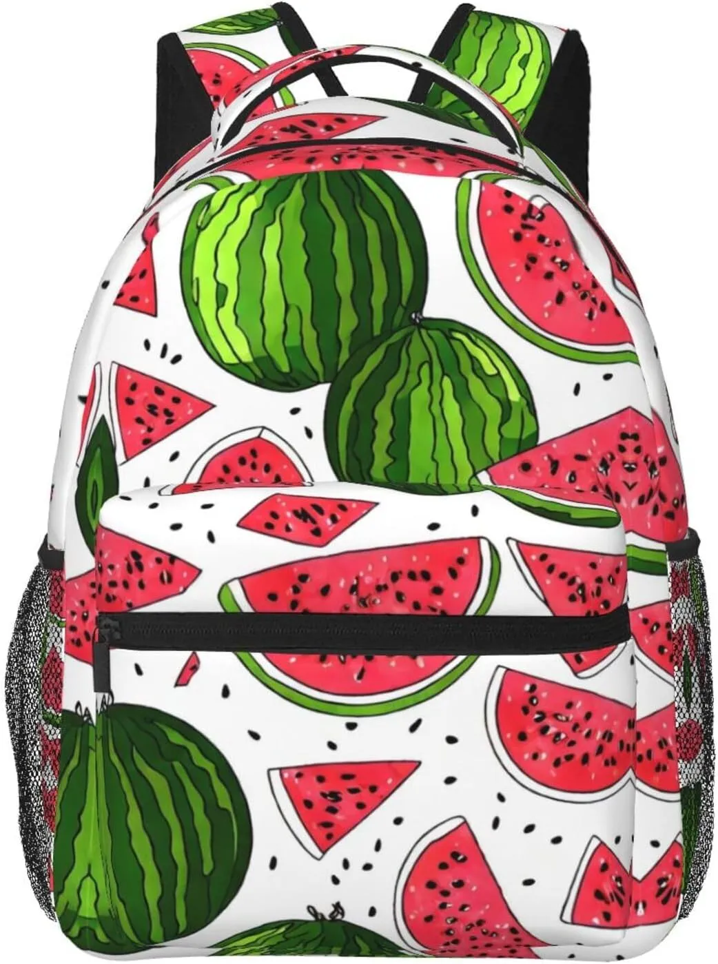 Lightweight Daypack for Camping Business Walking Cycling - Large Capacity Anti-Theft Multipurpose Bookbag, Delicious Watermelon Red Green Gym Outdoor Hiking Backpack