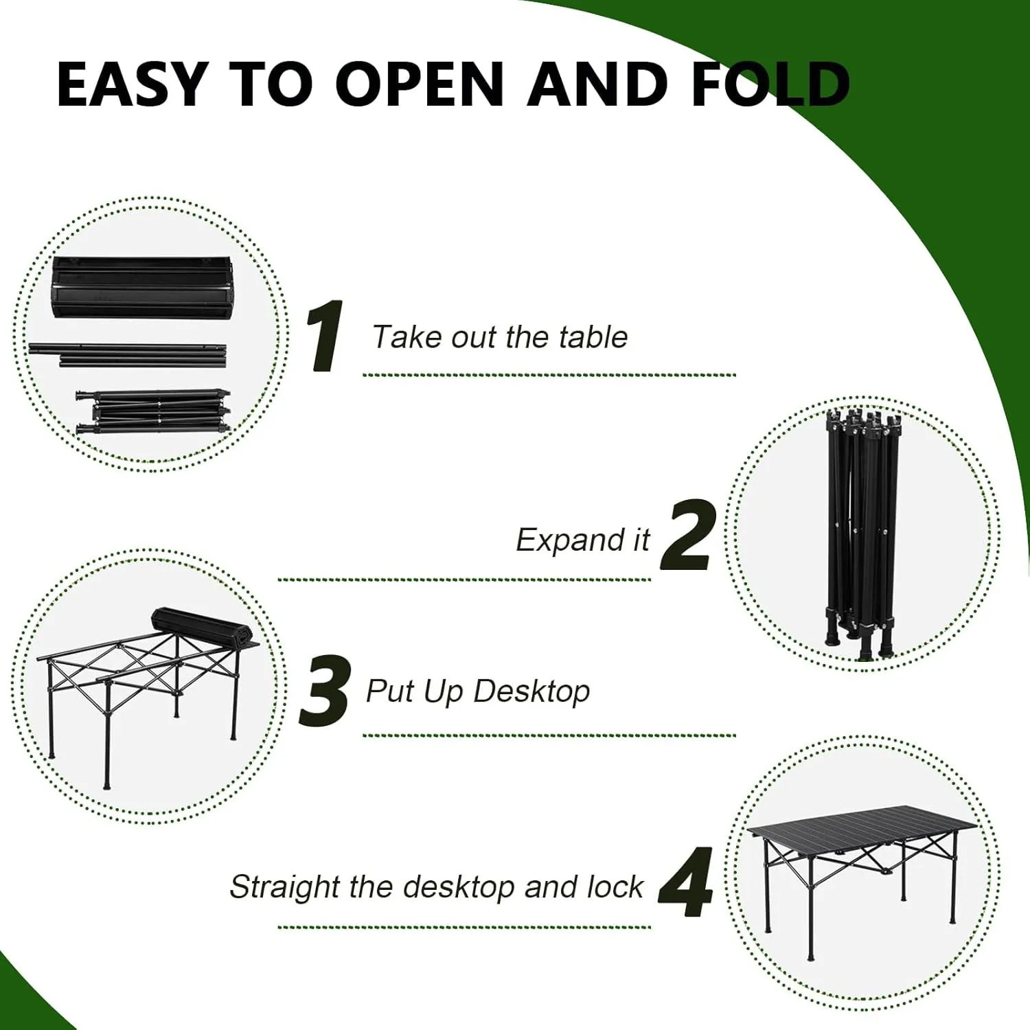 Lightweight Folding Camping Table, Portable Aluminum Table with Carry Bag, Perfect for Camping, Backpacking, Beach, and Outdoor Parties Light Yellow 95×55×50cm/37×21×19.7in