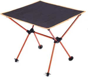 Lightweight Folding Camping Table, Roll Up Portable Picnic Table with Carrying Bag Garden Patio BBQ Party Table,Orange