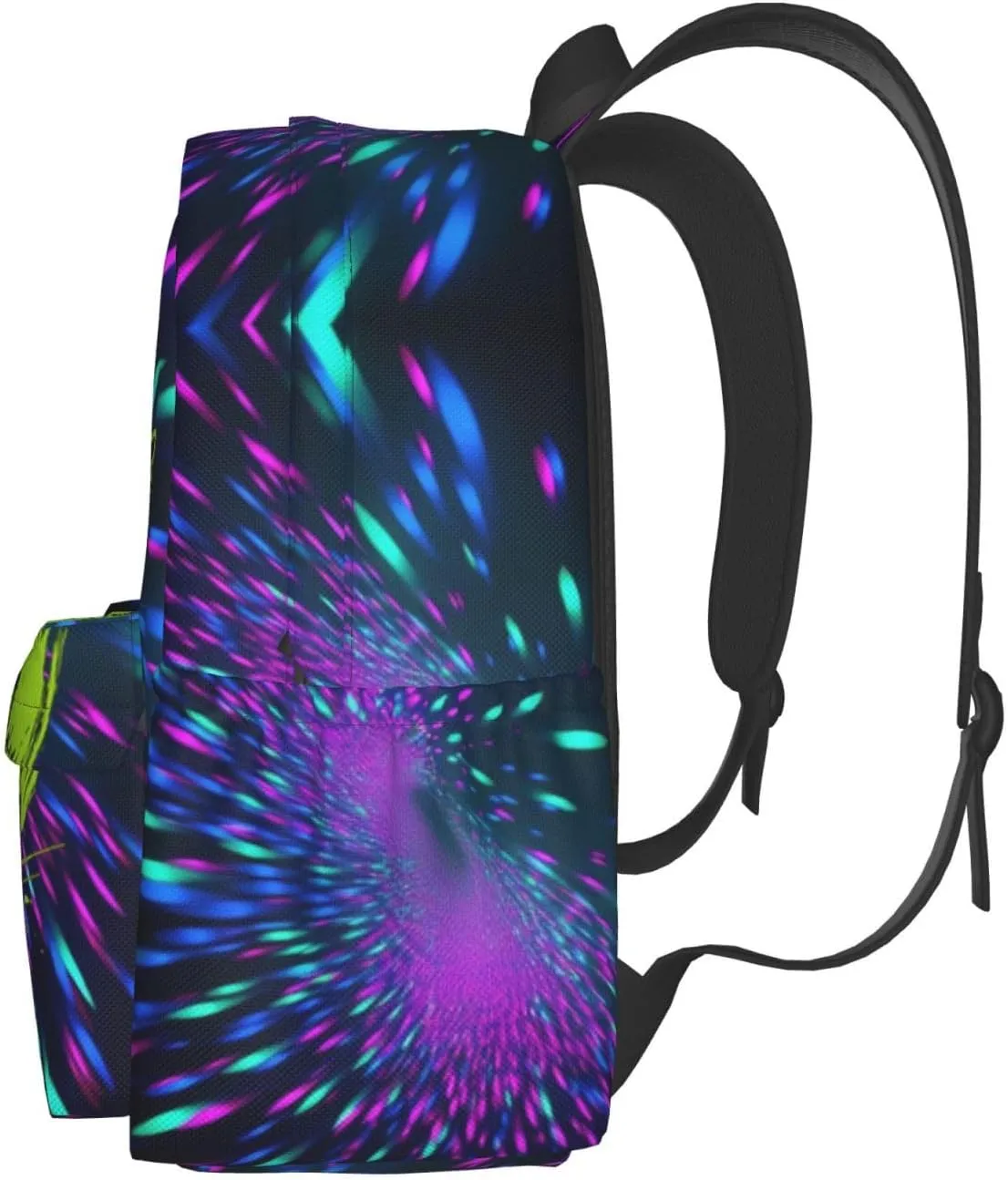 Lightweight Hiking Daypacks Large-Capacity Backpack With Full Print, Adjustable Shoulder Straps, Black2
