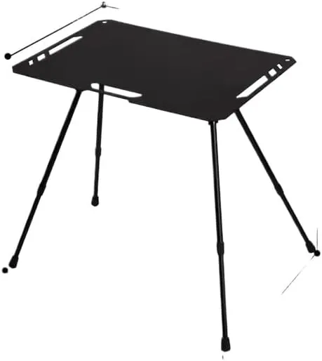 Lightweight Lifting Aluminum Alloy Outdoor Tactical Table Camping Multi-Function Ultra-Light Portable (Tactical Table - Black)