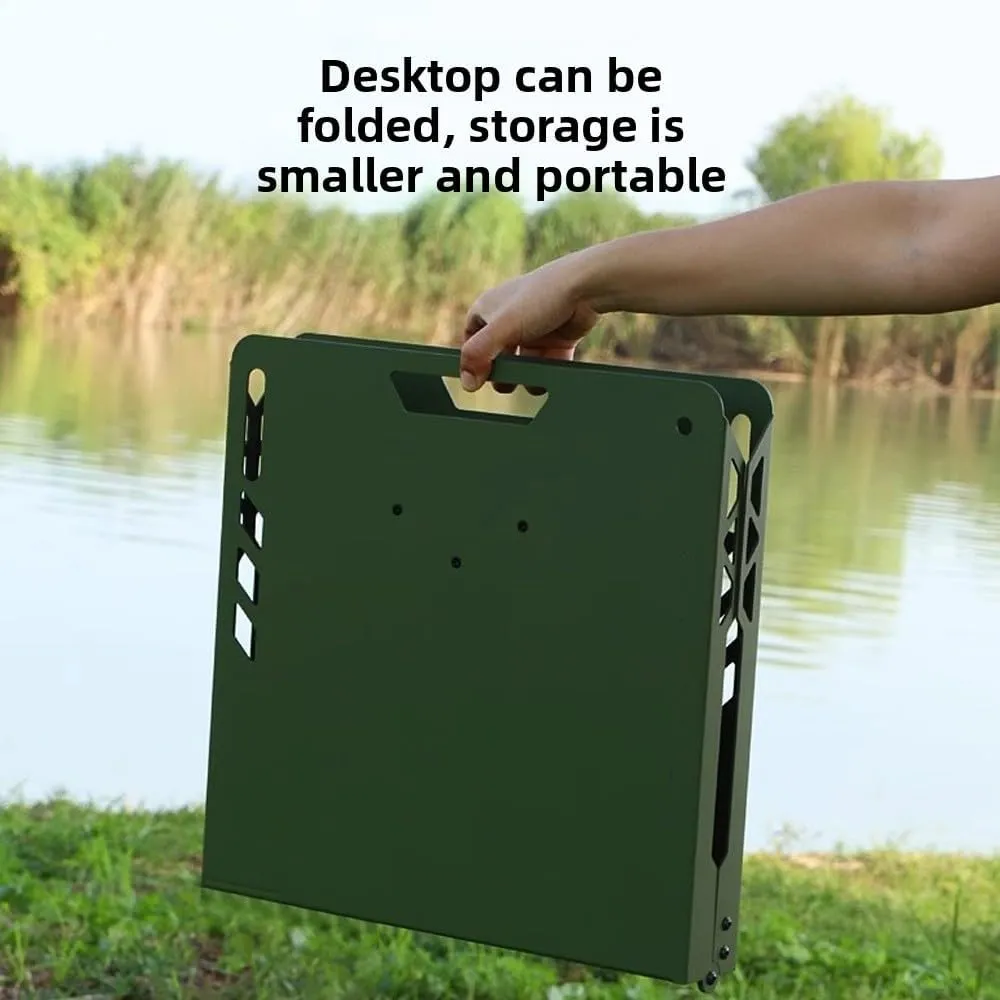 Lightweight Lifting Aluminum Alloy Outdoor Tactical Table Camping Multi-Function Ultra-Light Portable (Tactical Table - Black)
