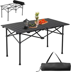 Lightweight Outdoor Camp Roll up Side Table for Travel Hiking Backyard BBQ Party