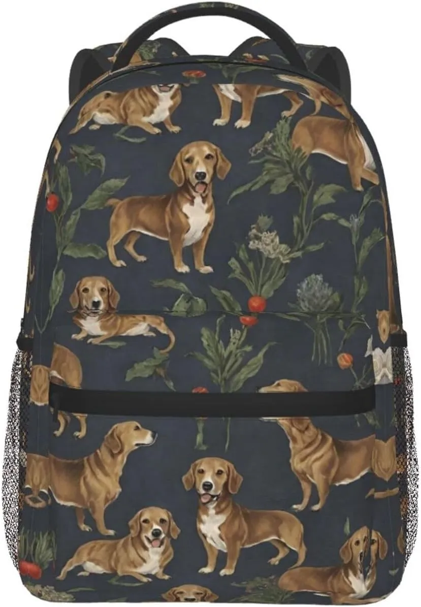 Lightweight Rucksacks for Climbing Outdoors Walking Cycling - Large Capacity Anti-Theft Multipurpose Carry On Bag, Weenie Dogs Art Camping Outdoor Backpack