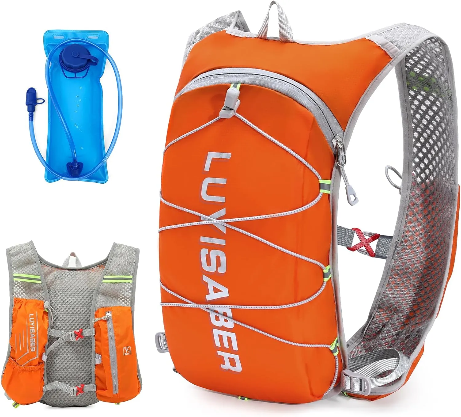 Lightweight Running Hydration Pack with 1.5L Bladder for Men,Women,Hiking,Cycling,Huntingincl Marathoners