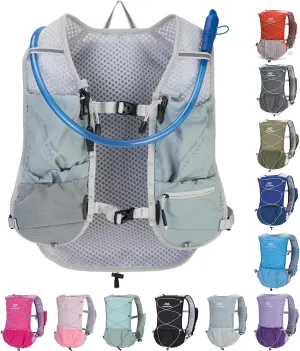 Lightweight Running Vest for Women and Men Hydration Backpack Pack with 1.5L Water Bladder Bag Running Gear Accessories for Hiking Trail Cycling Marathon