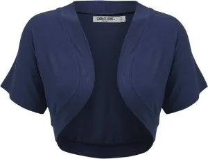 Lock and Love Women's Versatile Open Front Lightweight Short Sleeve Bolero Shrug