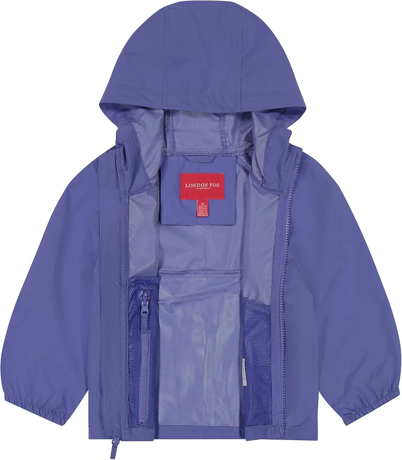 LONDON FOG Girls' Lightweight Water-Resistant Windbreaker