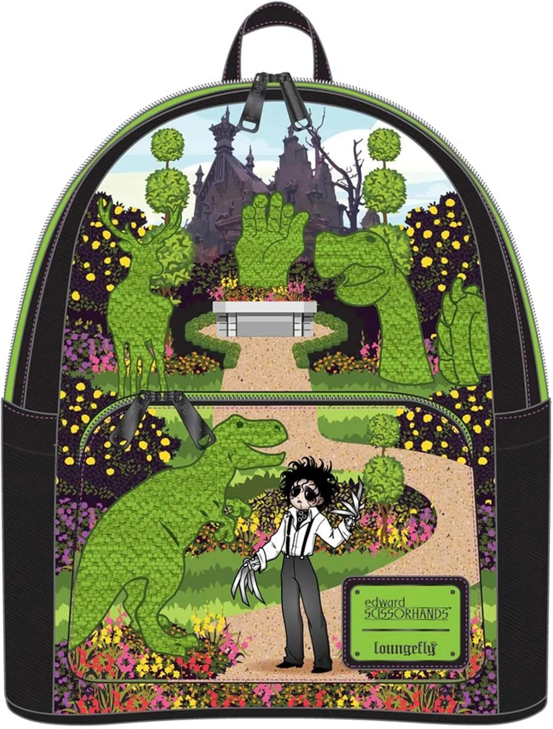 Loungefly Edward Scissorhands Topiary Womens Double Strap Shoulder Bag Purse