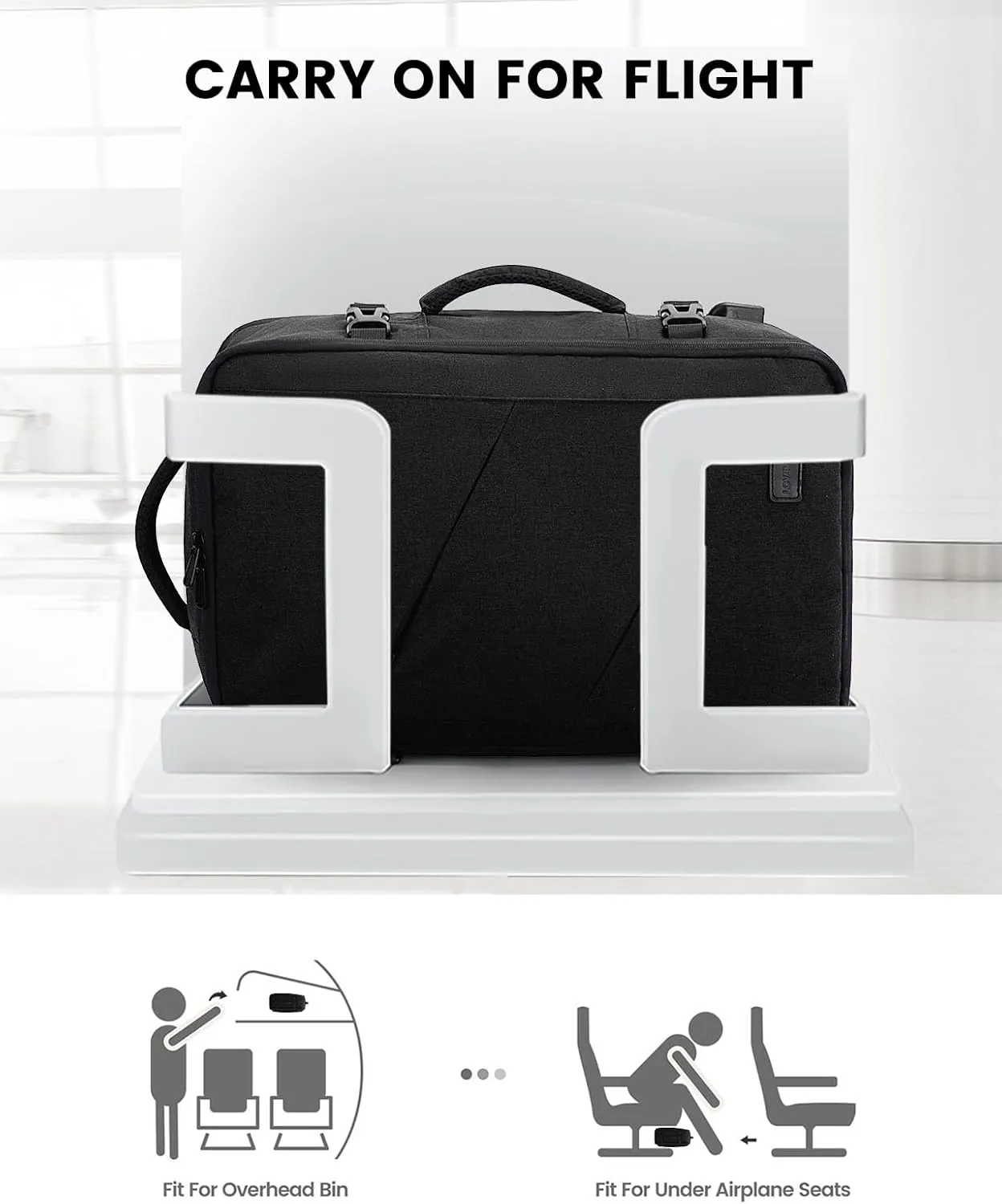 LOVEVOOK Carry on Travel Backpack, Large 50L for Men & Women Flight Approved with USB Charging Port&3 Packing Cubes, Large Suitcase Water Resistant Luggage Daypack Business Weekender Bag, Black