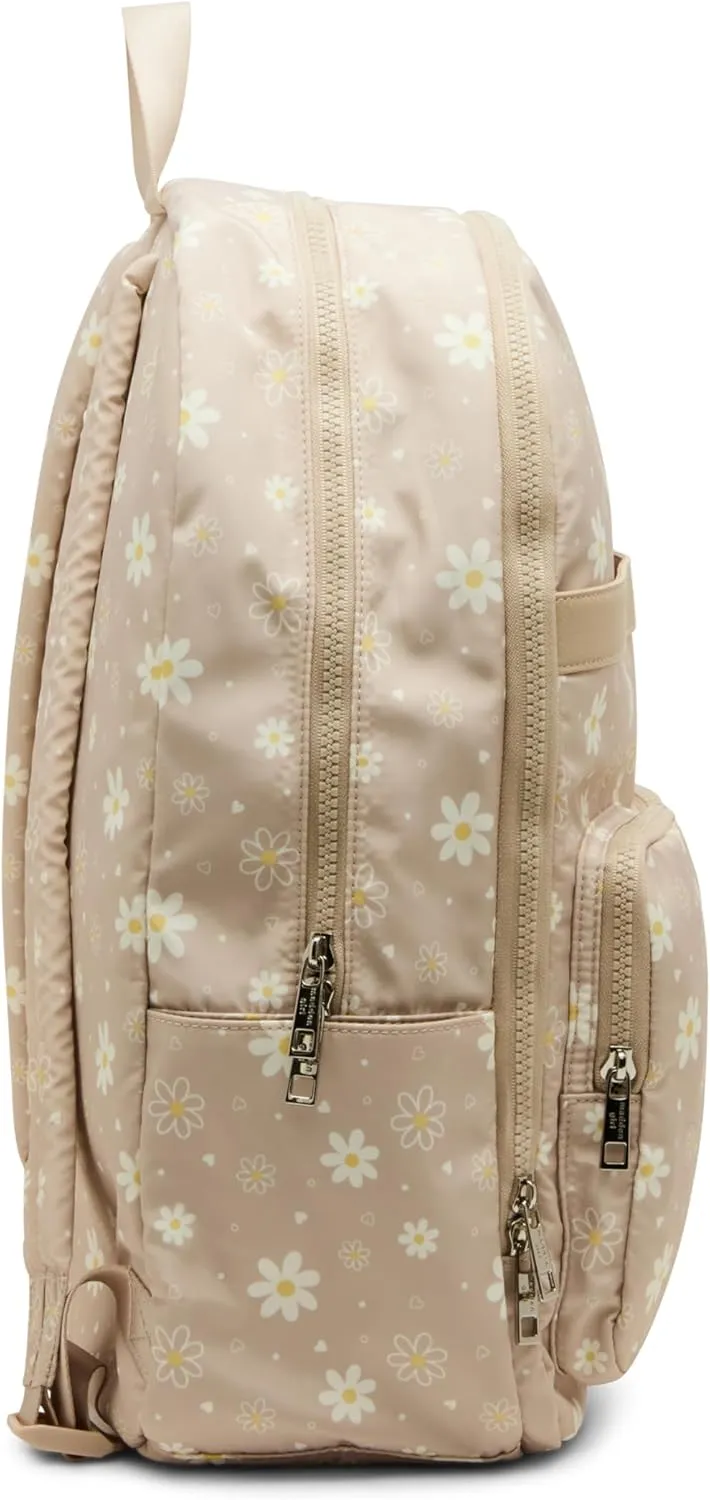 Madden Girl Women's Backpack, Khaki Daisy, Large