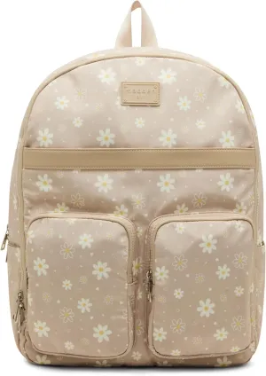 Madden Girl Women's Backpack, Khaki Daisy, Large