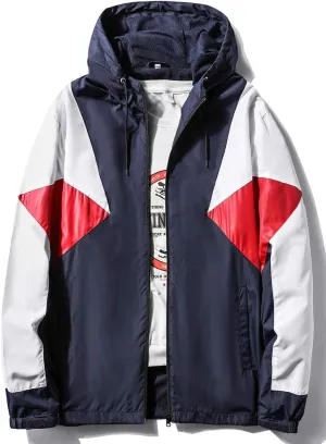 MADHERO Mens Windbreaker Jacket Lightweight 90s Retro Wind Breakers