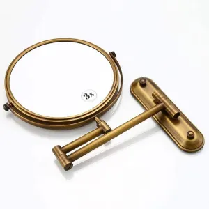 Makeup Mirror Vanity Mirror Wall Mounted Makeup Mirror,Beauty Mirror Retractable Folding Double-Sided 3X Magnifying Mirror Bathroom Vanity Mirror Cosmetic Mirror