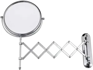 Makeup Mirror Vanity Mirror Wall Mounted Makeup Mirror,Beauty Mirror Vanity Mirrors Pull Net Hanging Wall Folding Telescopic Magnifying Double-Sided Cosmetic Mirror(7X)