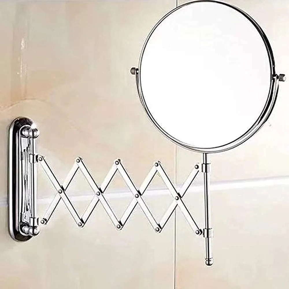 Makeup Mirror Vanity Mirror Wall Mounted Makeup Mirror,Beauty Mirror Vanity Mirrors Pull Net Hanging Wall Folding Telescopic Magnifying Double-Sided Cosmetic Mirror(7X)