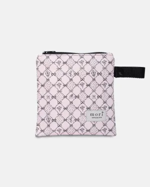 {{Mama's Day Special}} Black Pink Checkered Hearts Pack'N'Go Washable Pouch