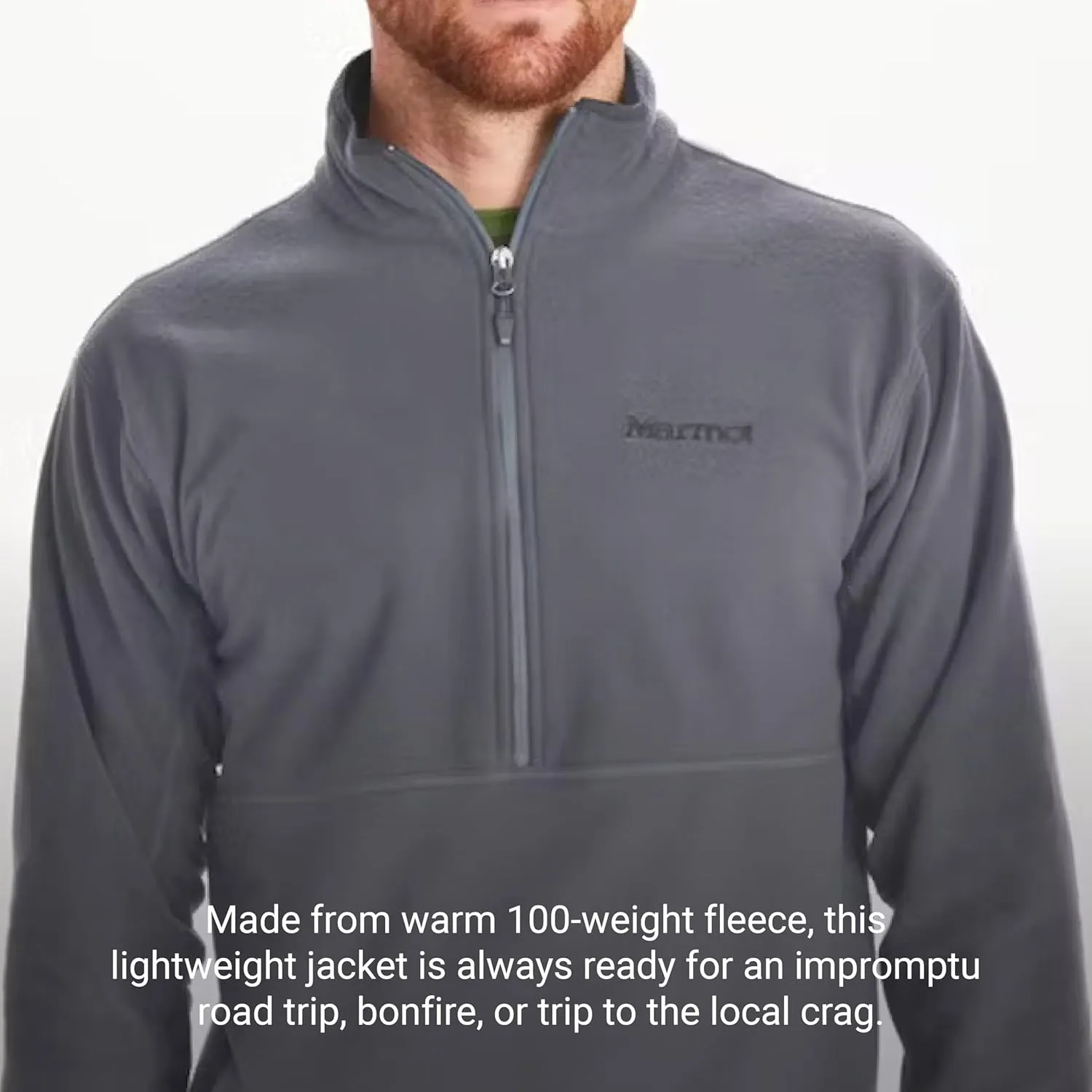 MARMOT Men's Rocklin 1/2 Zip Jacket - Classic, Warm, Lightweight 100-Weight Fleece Layer