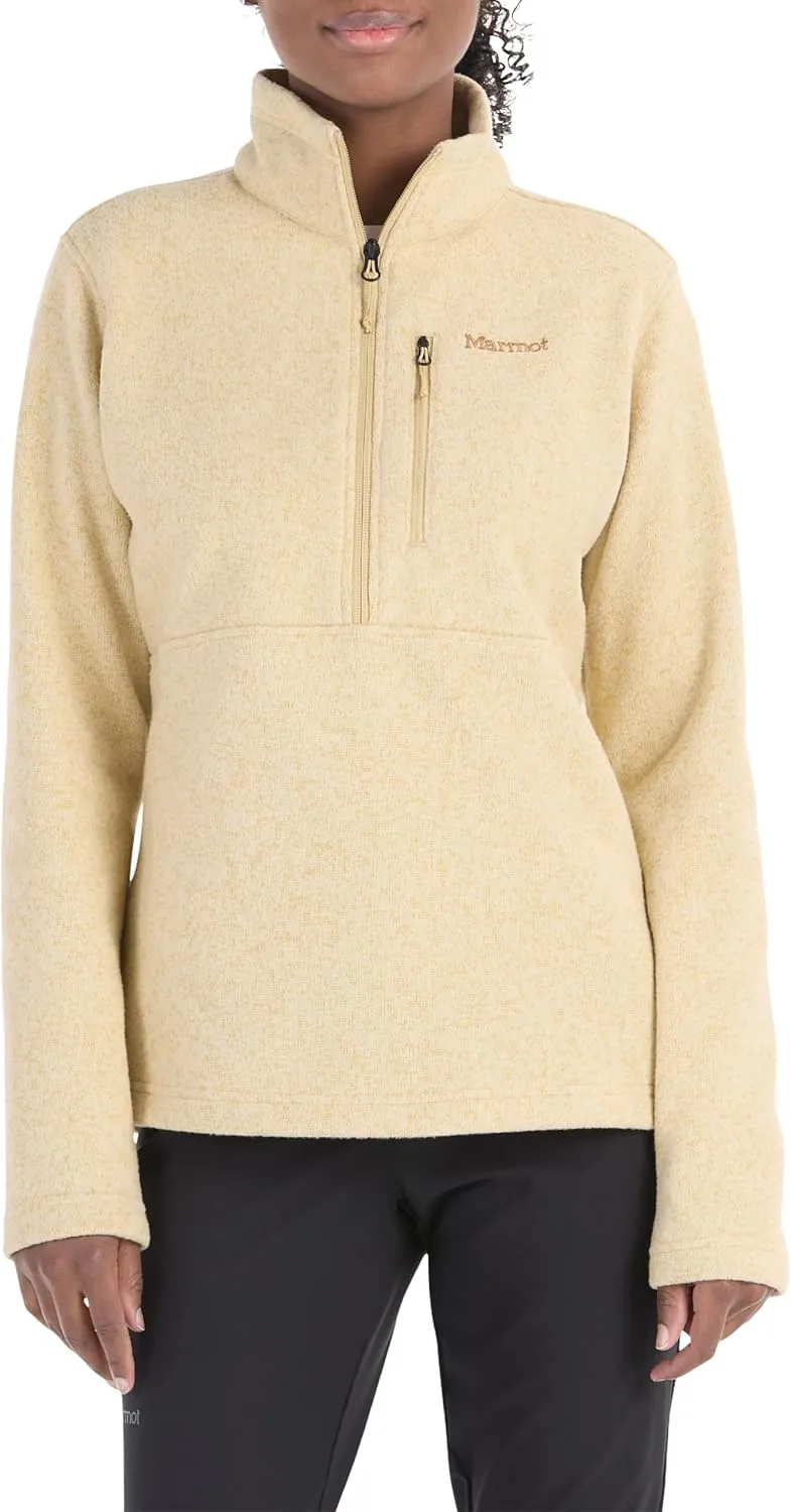 MARMOT Women's Drop Line 1/2 Zip Pullover Jacket - Lightweight, Breathable 100-Weight Sweater Fleece