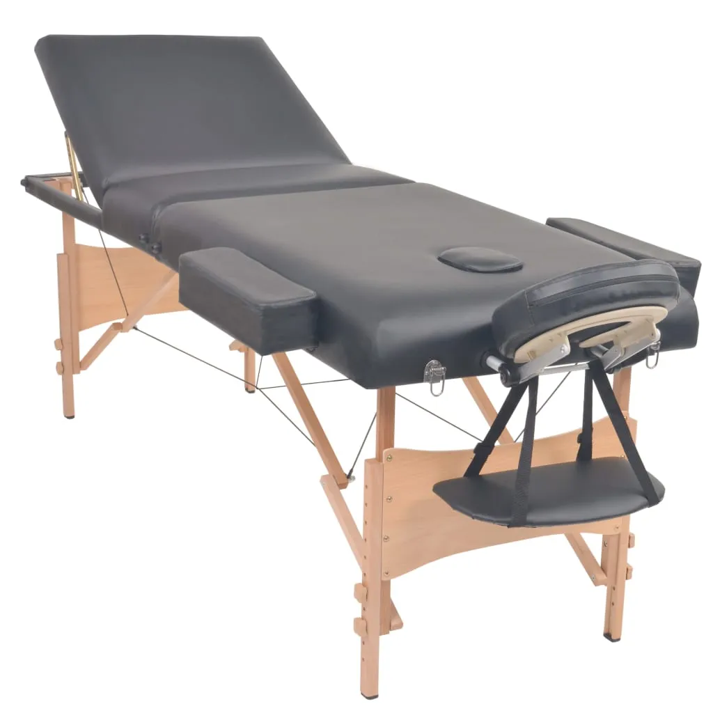 Massage Table Foldable Massage Therapy Bed Beauty Couch 3 Zones Thick