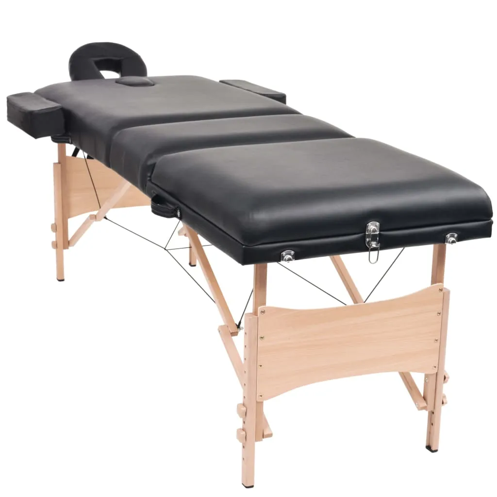 Massage Table Foldable Massage Therapy Bed Beauty Couch 3 Zones Thick
