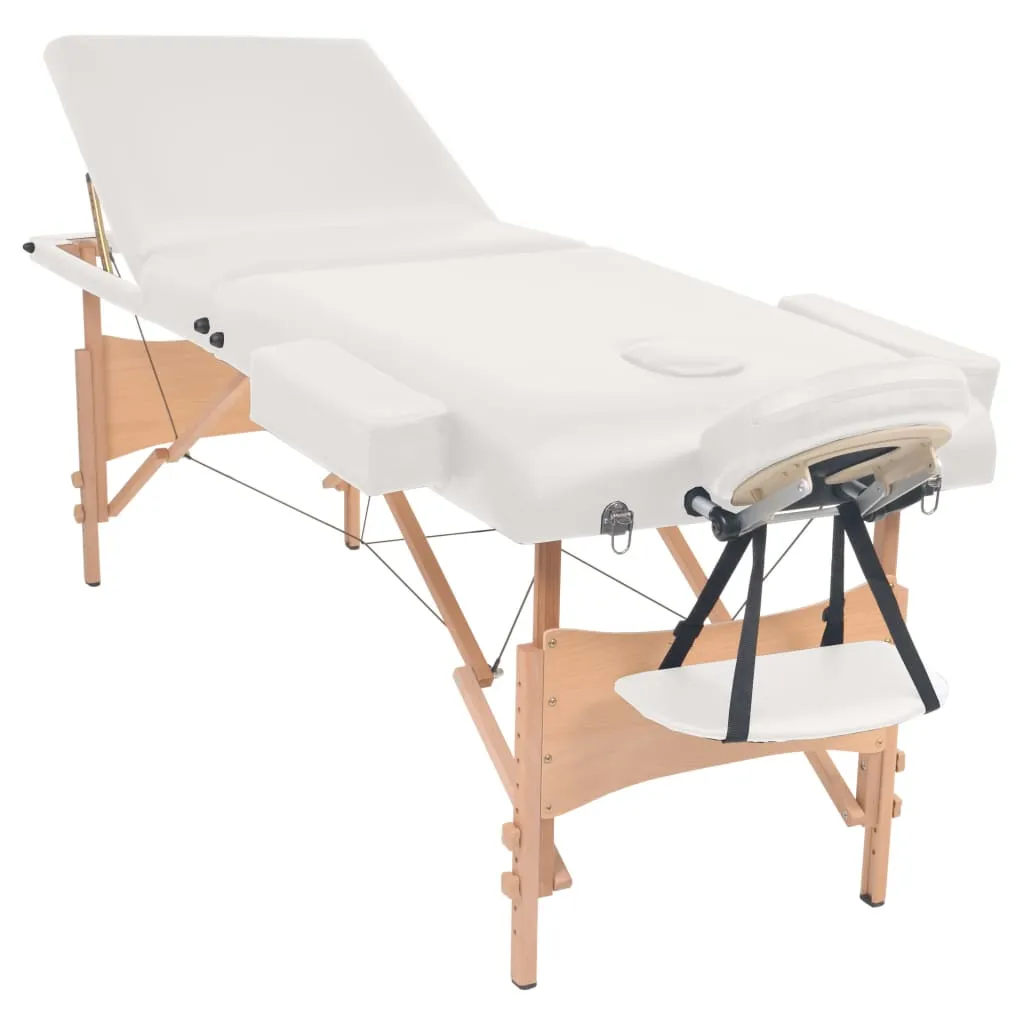 Massage Table Foldable Massage Therapy Bed Beauty Couch 3 Zones Thick
