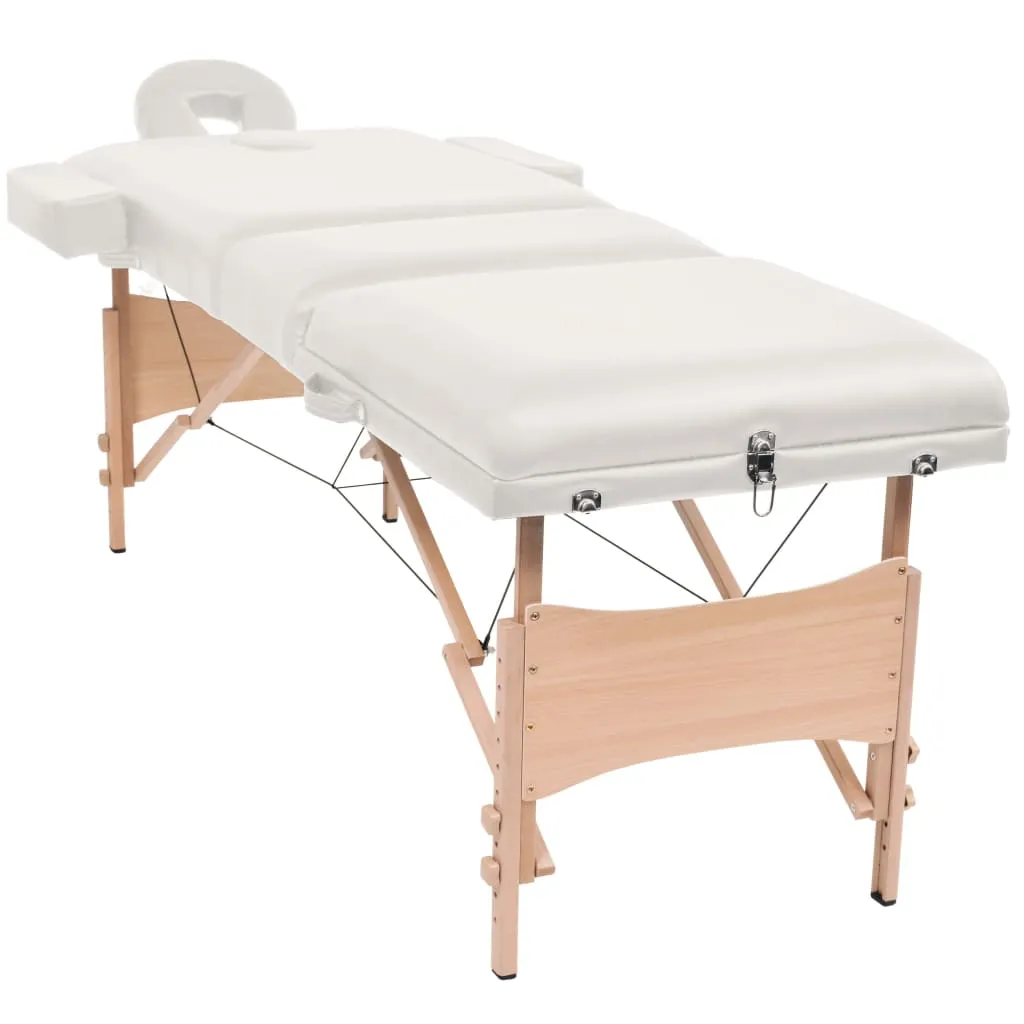 Massage Table Foldable Massage Therapy Bed Beauty Couch 3 Zones Thick