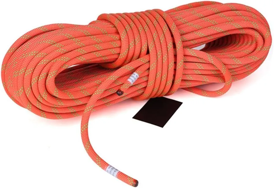 MaxS Climbing Auxiliary Rope Static Rope Safety Rescue Rope Diameter 10mm (Orange, Length:40Meter)