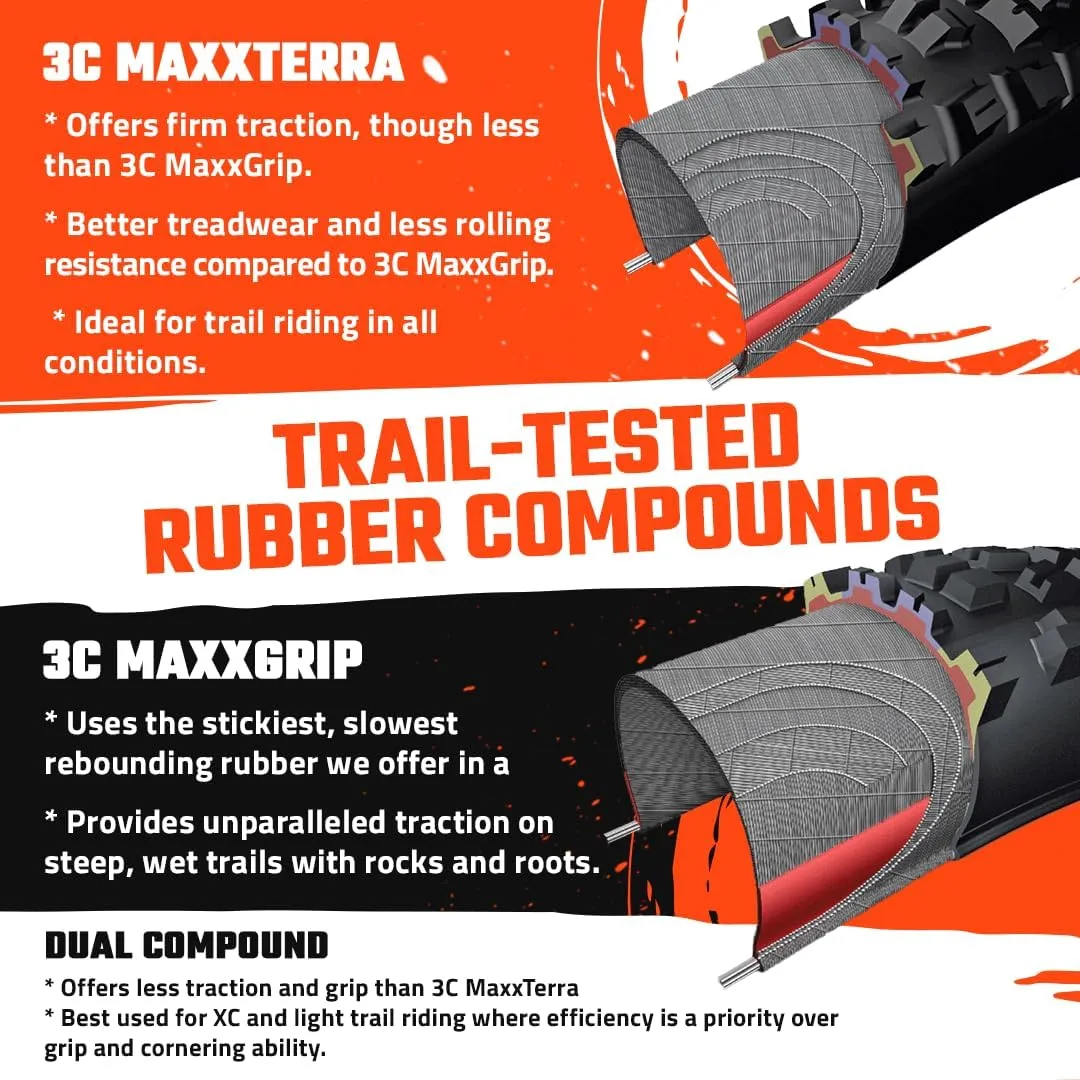 MAXXIS Rekon - Dual Compound - 29, 27.5, 24 - EXO - E25 Rating, Tubeless | Light-Duty Trail Tire