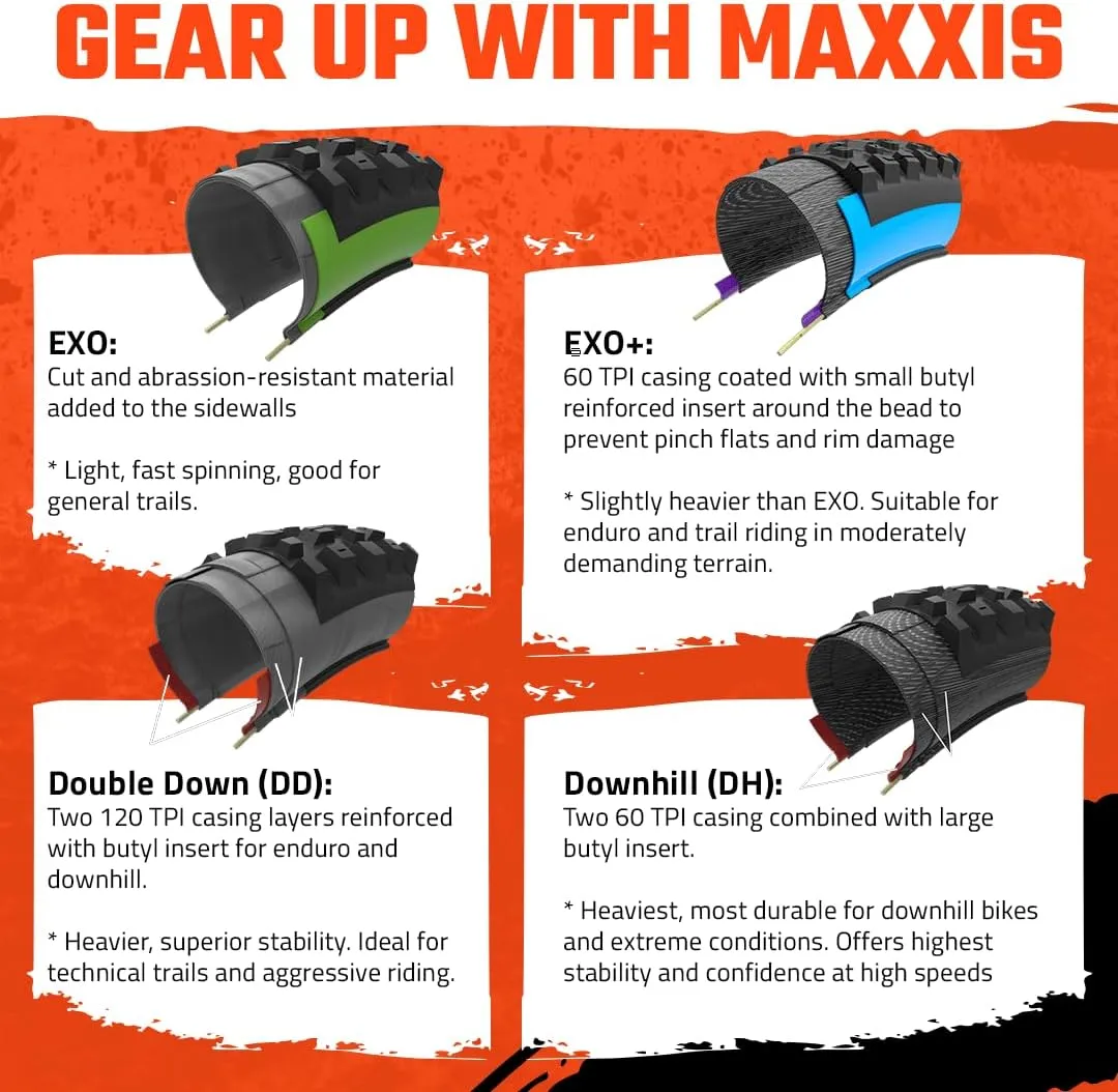 MAXXIS Rekon - Dual Compound - 29, 27.5, 24 - EXO - E25 Rating, Tubeless | Light-Duty Trail Tire