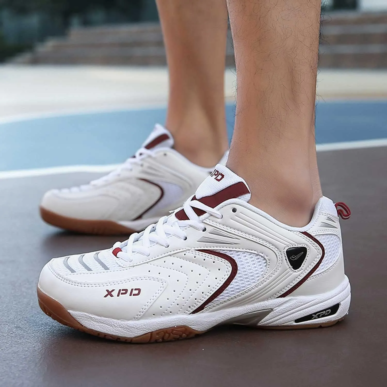 Maylrvjv Men's Badminton Shoes Lightweight Wear-Resistant Indoor Court Training Racketball Squash Tennis Athletic Shoes