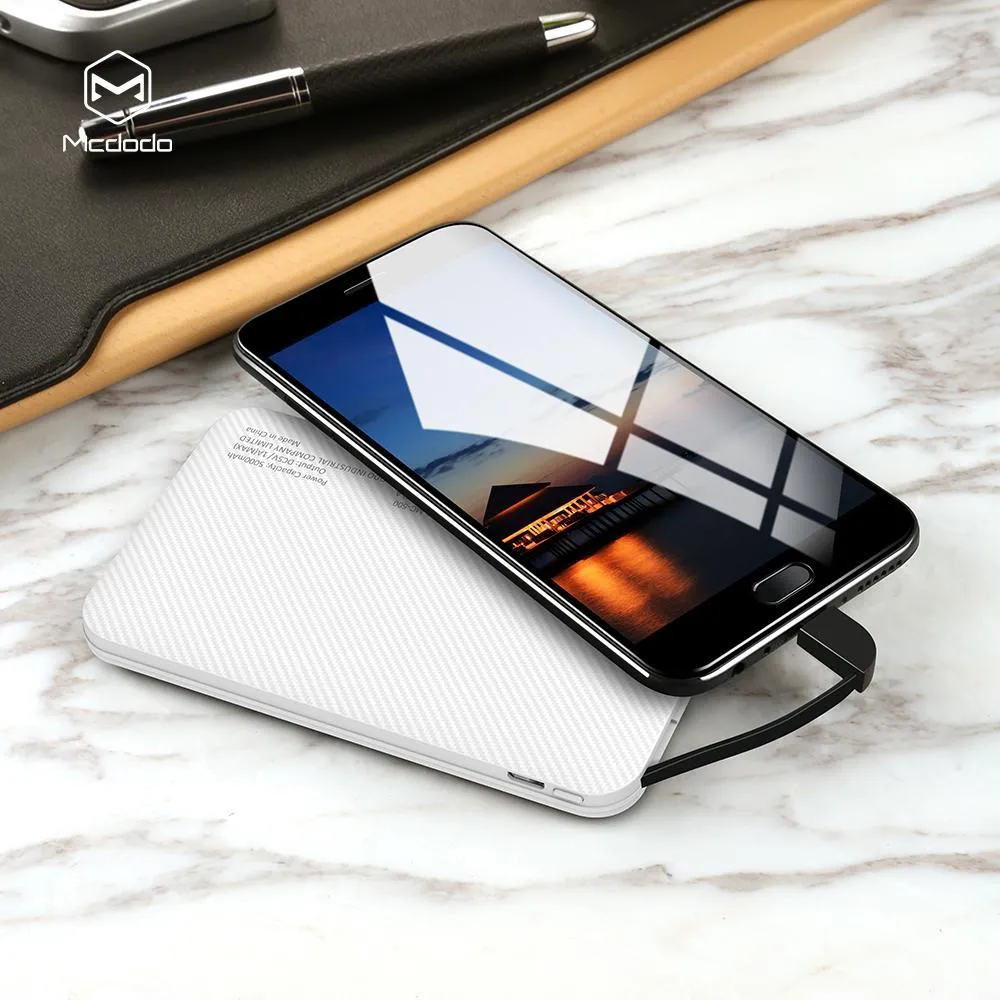 Mcdodo 5000mAh Power Bank with Micro USB cable, Micro USB to lightning adapter