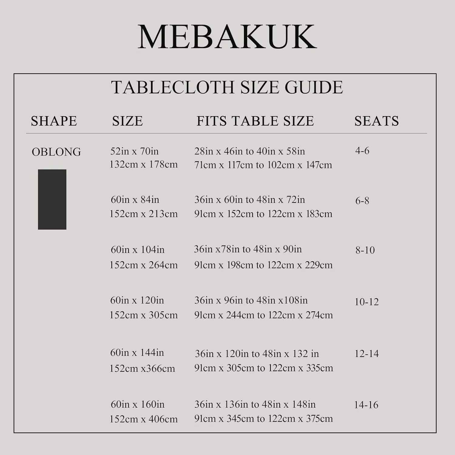 Mebakuk Rectangle Table Cloth Linen Farmhouse Tablecloth Waterproof Anti-Shrink Soft and Wrinkle Resistant Decorative Fabric Table Cover for Kitchen (Mocha, 60" x 104" (8-10 Seats))