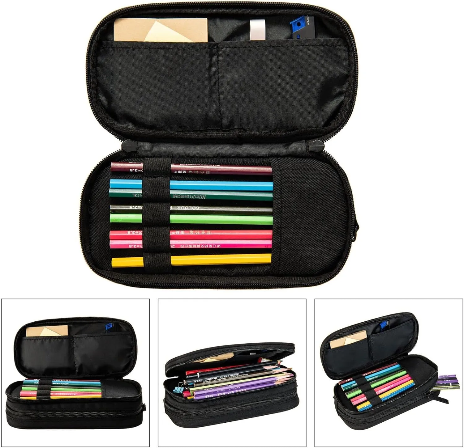 Mechanical Gold Disc Three-Piece Backpack Set With Pocket Backpack Cross-Body Lunch Bag Pen Bag For Travel Daypack