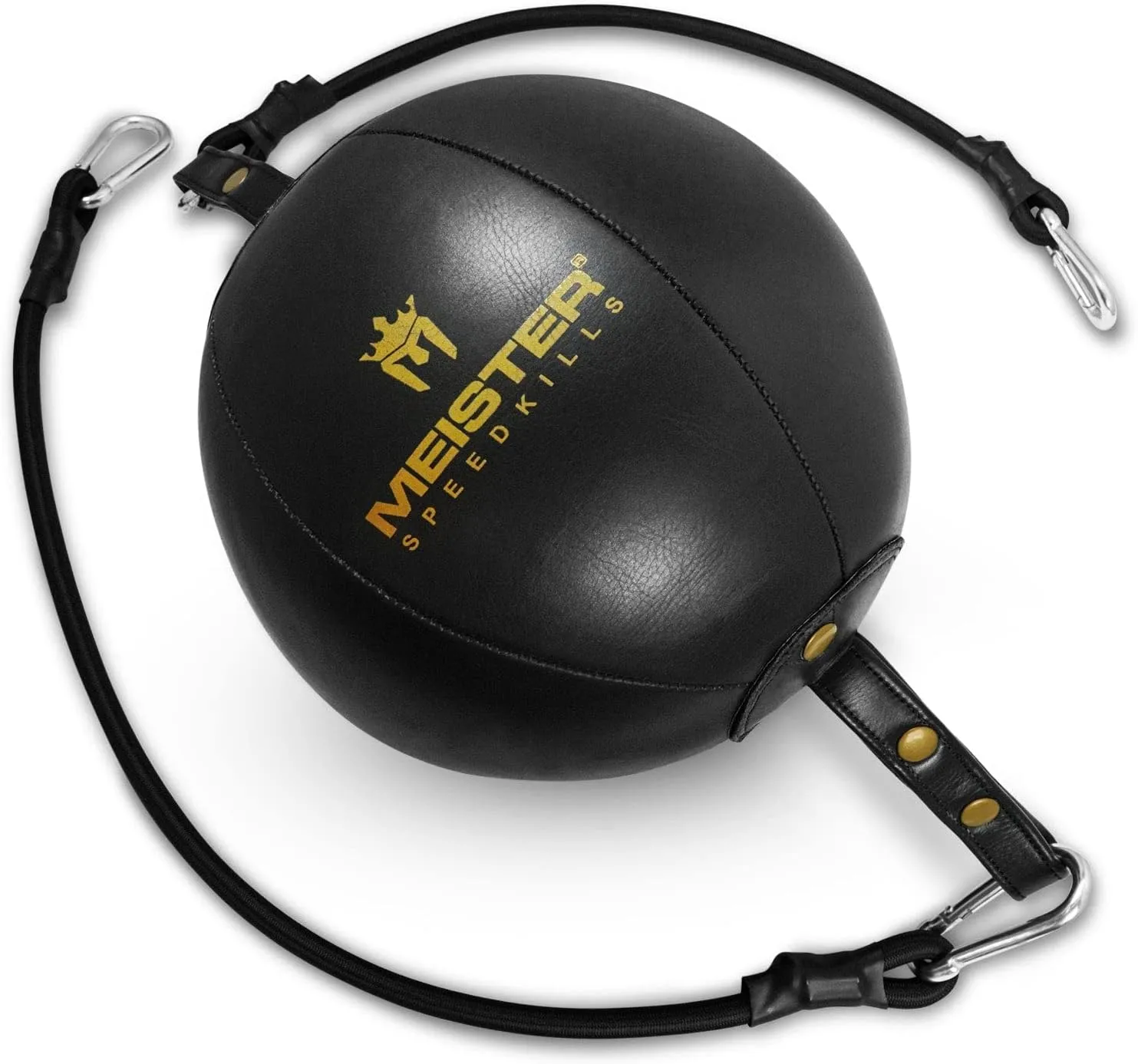 Meister SpeedKills Double-End Leather Speed Bag w/Bungees & Lightweight Latex Bladder