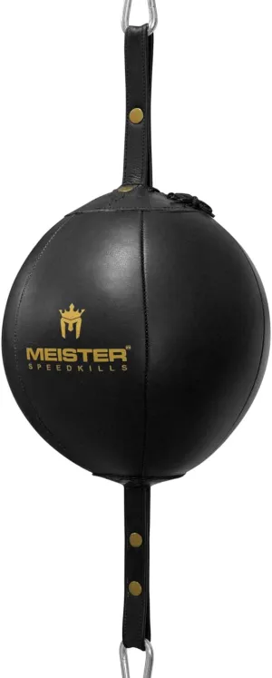 Meister SpeedKills Double-End Leather Speed Bag w/Bungees & Lightweight Latex Bladder
