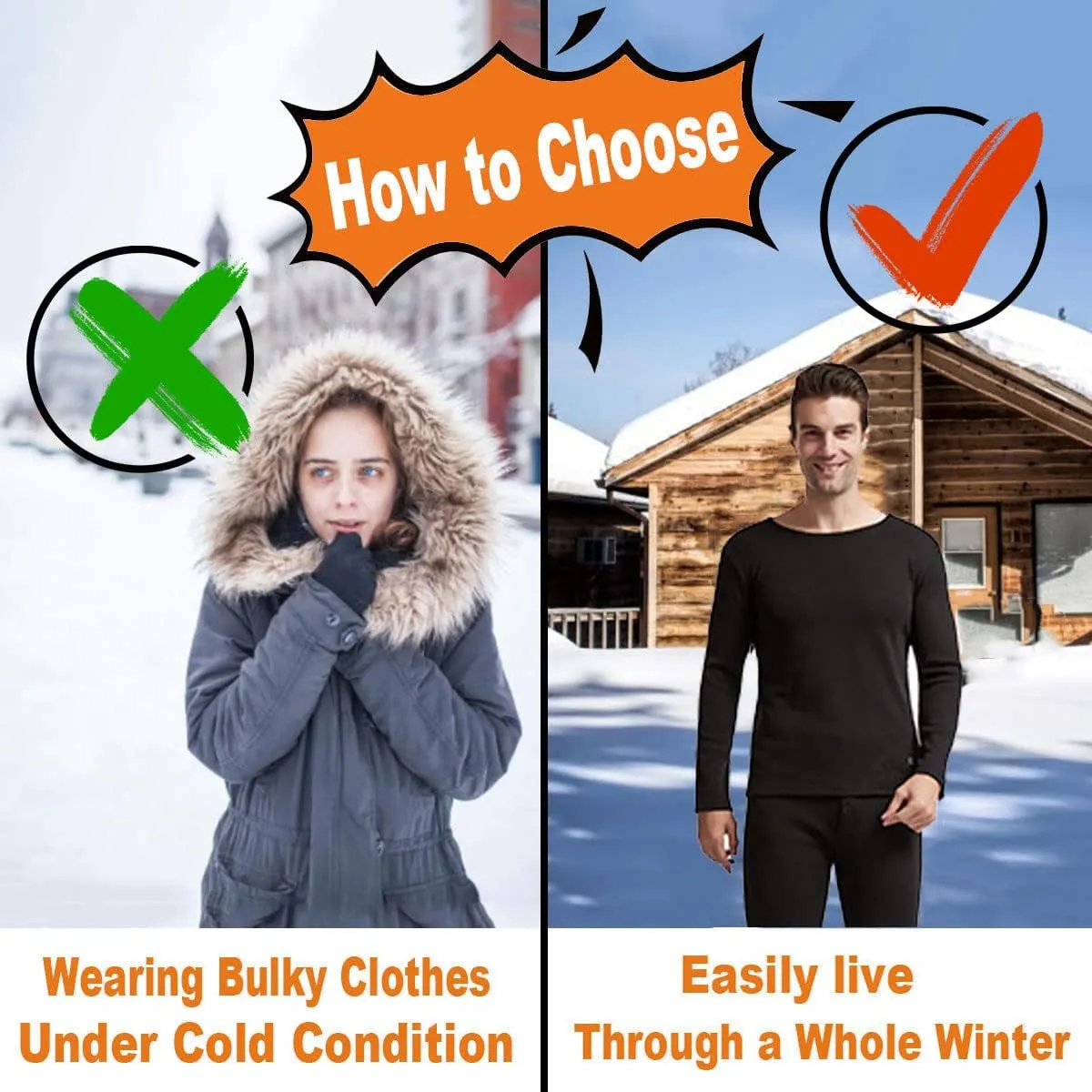 Men's Heated Thermal Underwear Set, Men's Winter Outdoor Sports Underwear with 16 Heating Zones, Heated Shirt Pants