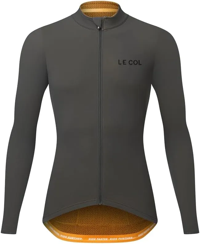Men's Hors Categorie Jersey | Long Sleeve Bike Shirt | Thermal Fabric, Rear Pockets, Lightweight