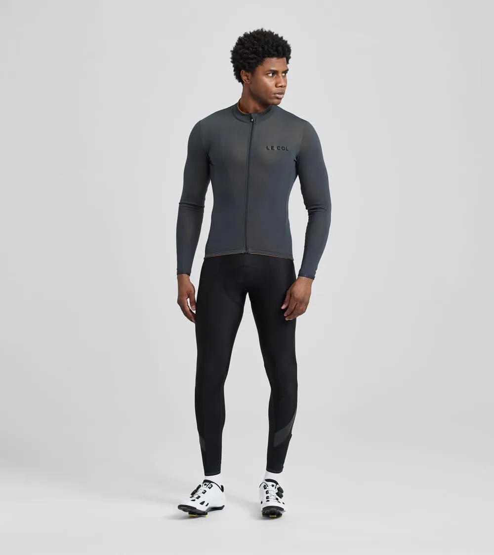Men's Hors Categorie Jersey | Long Sleeve Bike Shirt | Thermal Fabric, Rear Pockets, Lightweight