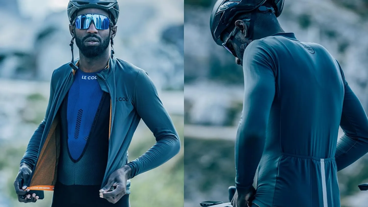 Men's Hors Categorie Jersey | Long Sleeve Bike Shirt | Thermal Fabric, Rear Pockets, Lightweight