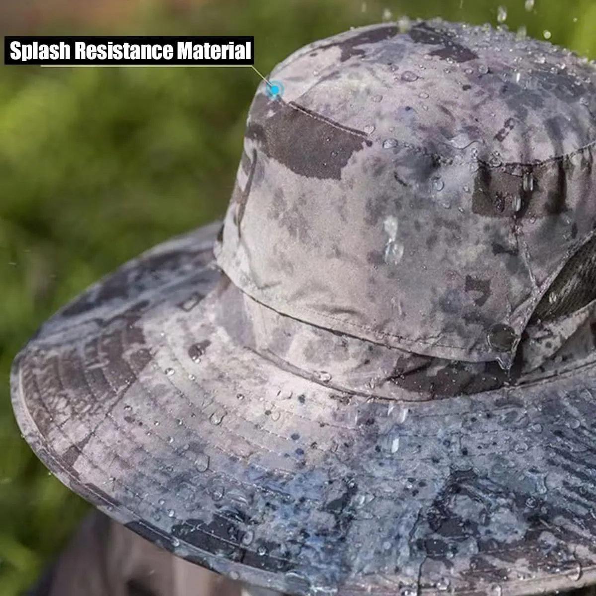 Men's Solar & USB Charging Wide Brim UPF50  Sun Hat with Dual Fans for Outdoor Activities (Black, Medium)