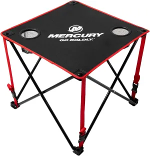 MERCURY Logo Folding Square Table w/Storage Bag - Black & Red MER-60006