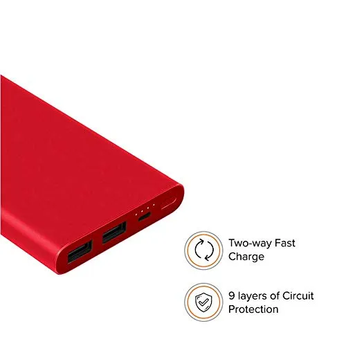 Mi 10000 mAh 3i Lithium Polymer Power Bank | Dual Input and Output Ports | 18W Fast Charging |  Metal Body