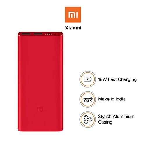 Mi 10000 mAh 3i Lithium Polymer Power Bank | Dual Input and Output Ports | 18W Fast Charging |  Metal Body